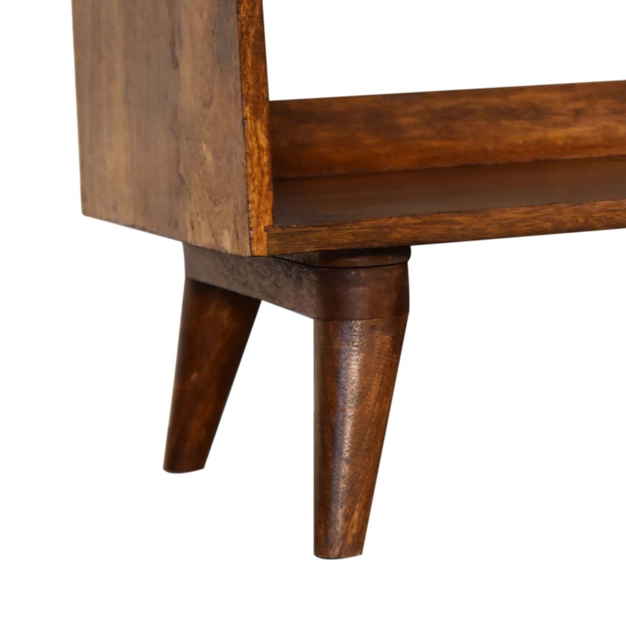 Solid Wood Bench With Upholstered Sea