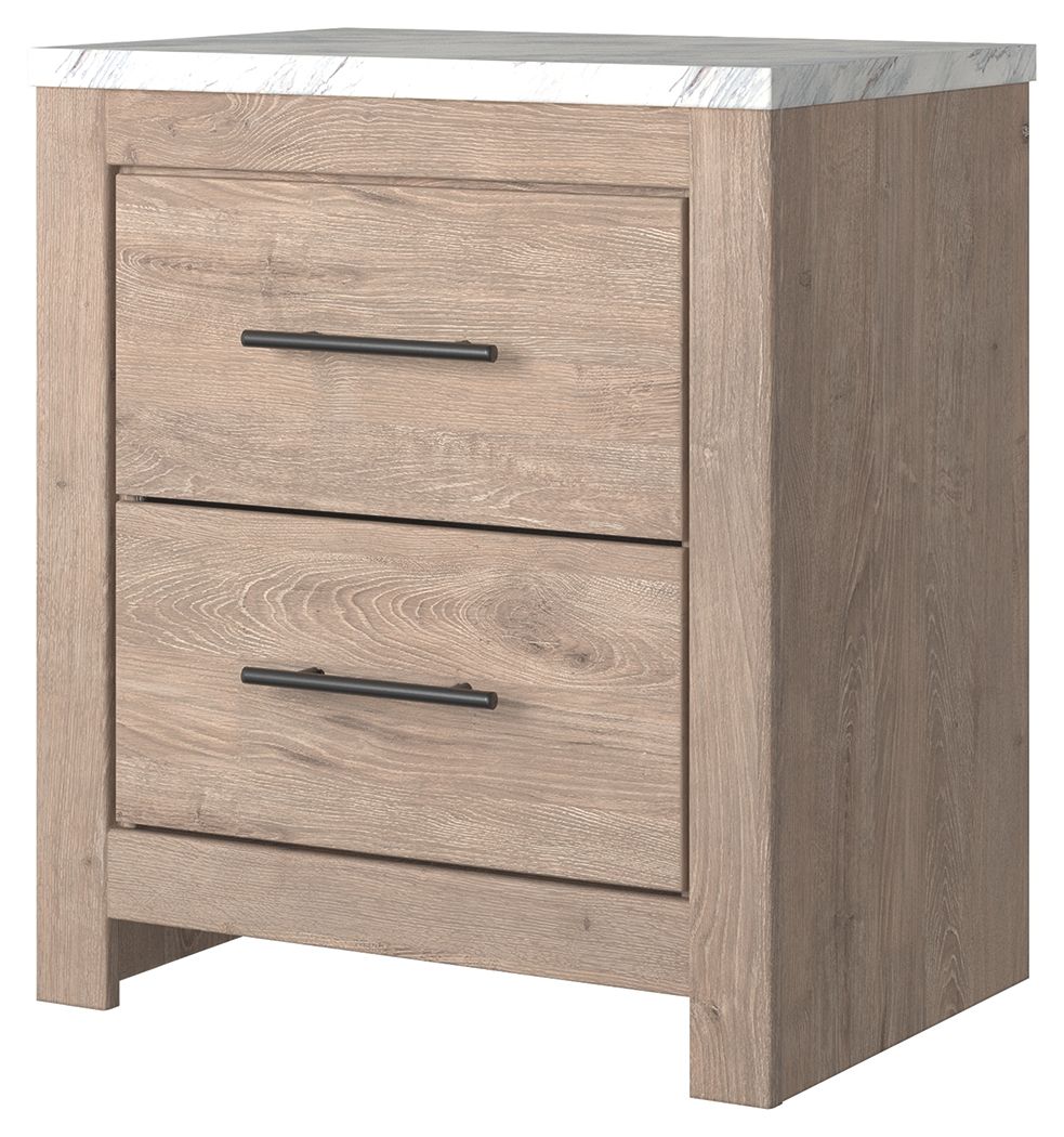 Ashley Furniture Senniberg - Light Brown - Two Drawer Night Stand | Meri Furniture