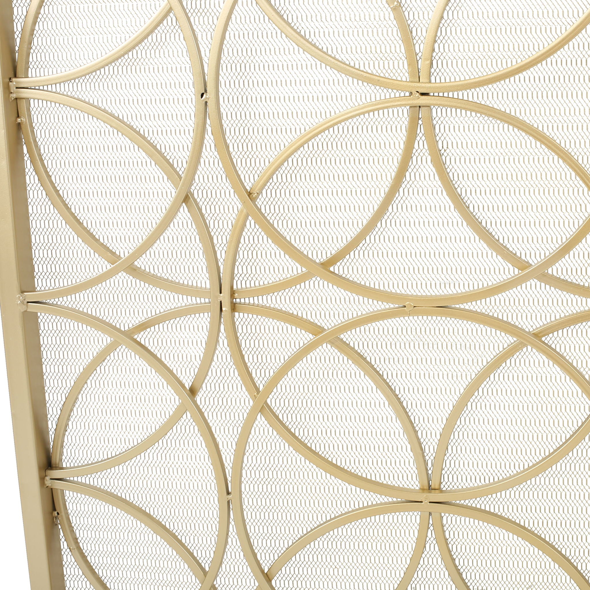 Thayer - Single Panel Iron Fireplace Screen With Geometric Design