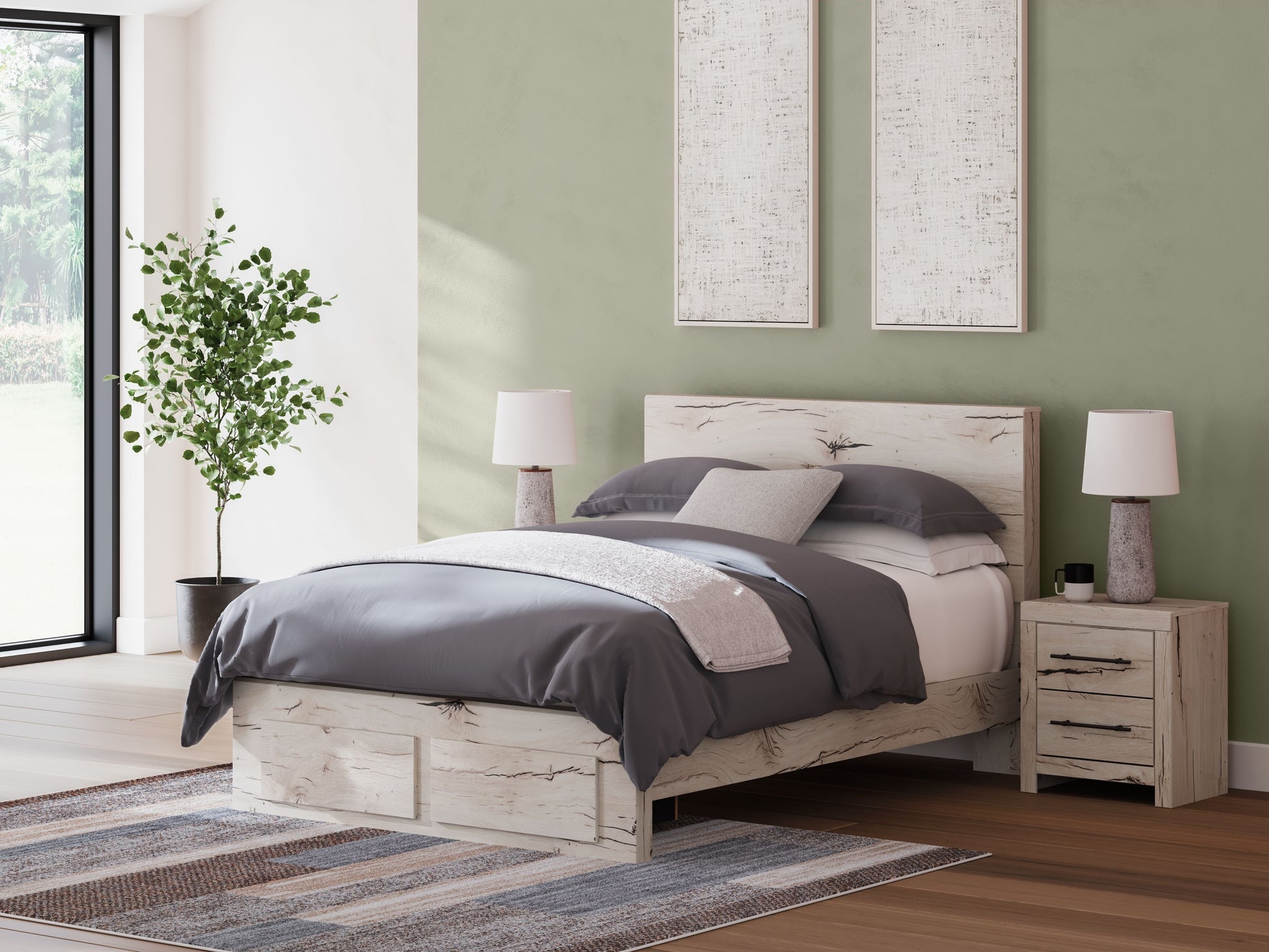 Signature Design by Ashley® Lawroy - Panel Bed With Storage | Meri Furniture