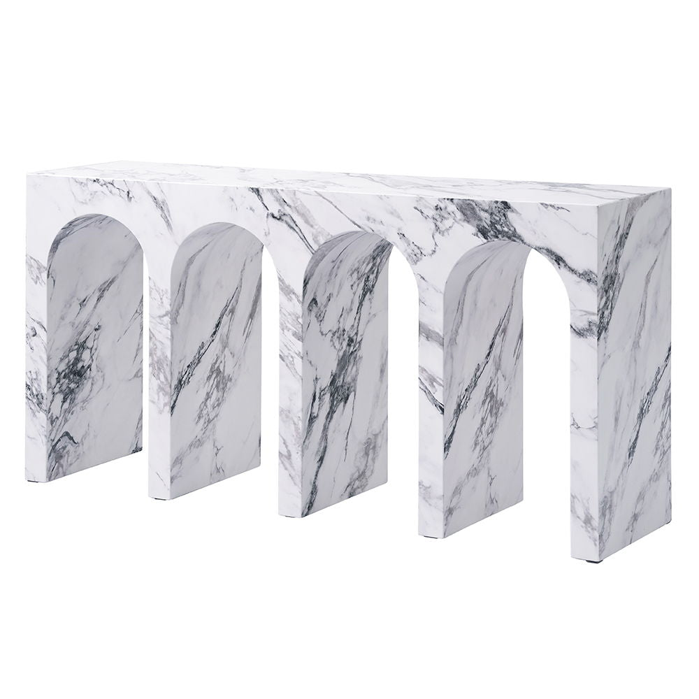 ACME Fritzy - Console Table - Engineered Stone Finish | Meri Furniture