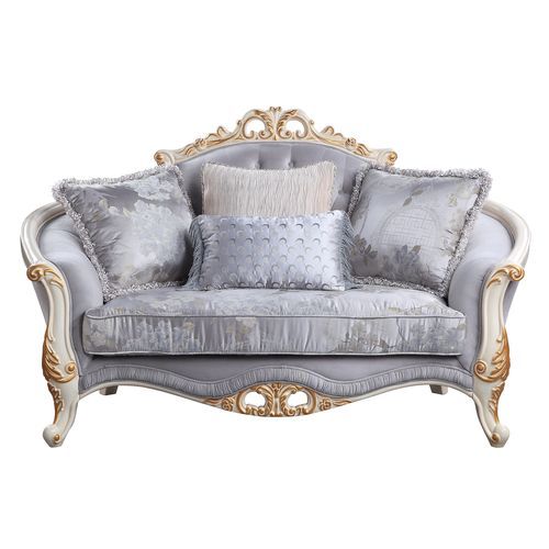 ACME Galelvith - Loveseat - Gray Fabric | Meri Furniture