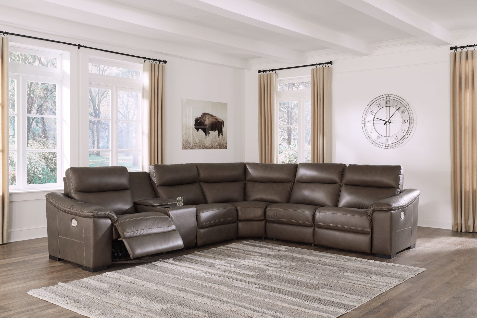 Signature Design by Ashley® Salvatore - Power Reclining Sectional | Meri Furniture
