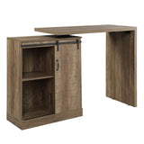 ACME Quillon - Bar Table - Rustic Oak Finish | Meri Furniture