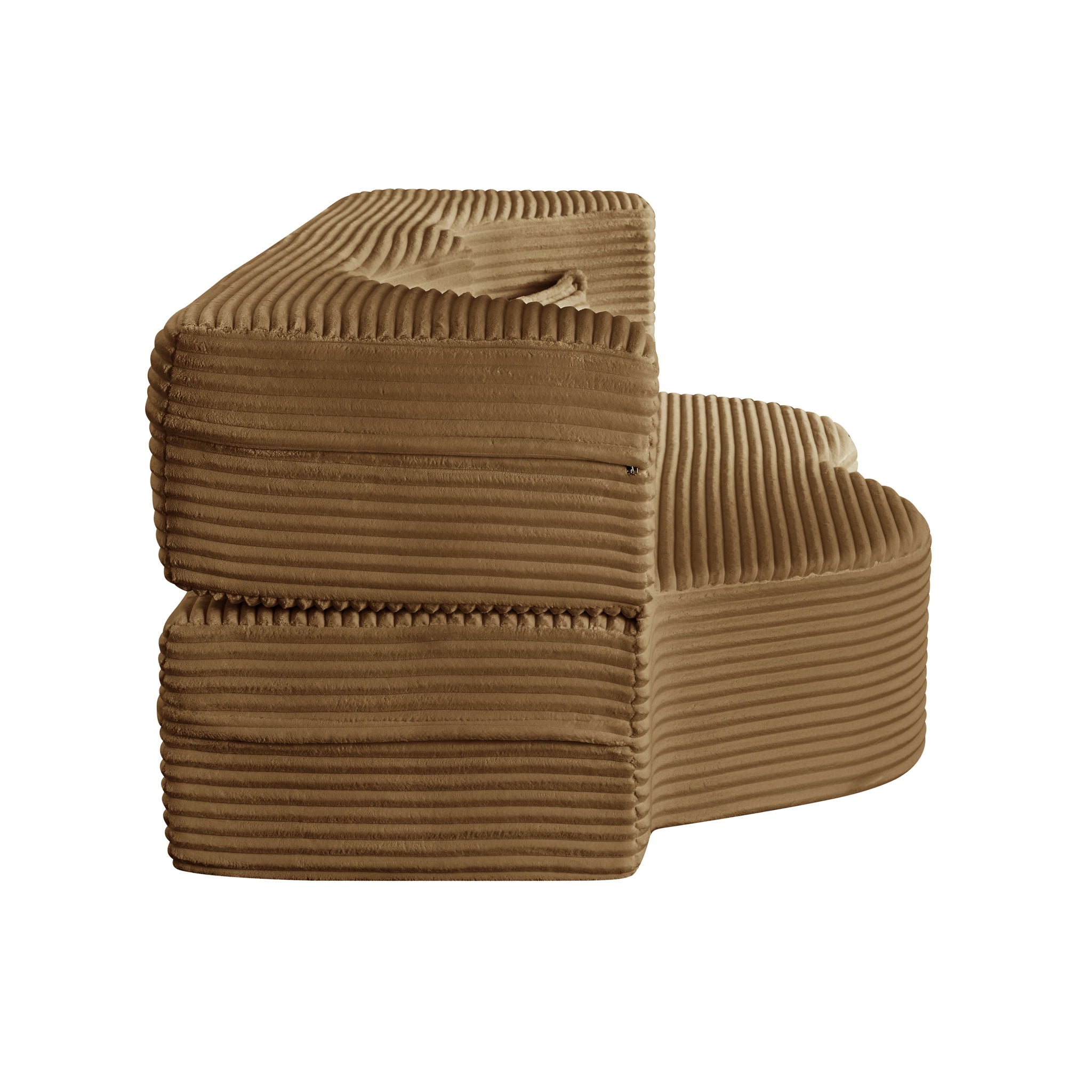 Floor Convertible Sleeper Sofa Bed With 2 Pillows