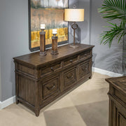 Liberty Furniture Paradise Valley - Credenza - Dark Brown | Meri Furniture