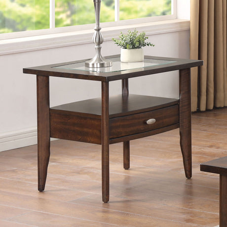 Furniture of America Riverdale - End Table - Dark Walnut | Meri Furniture