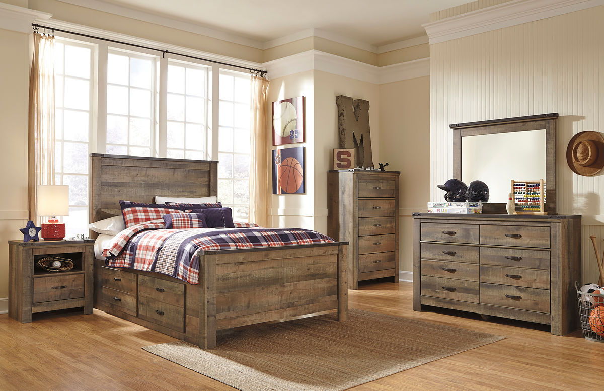 Signature Design by Ashley® Trinell - Panel Bed | Meri Furniture
