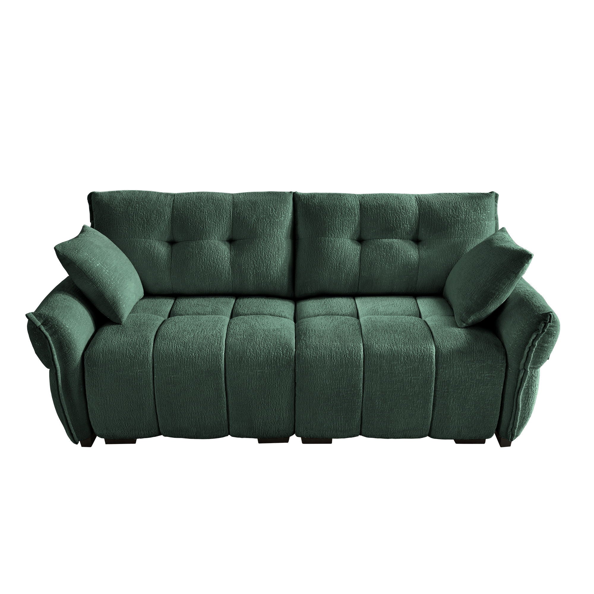 Modern Sofa & Pillows, Textured Cover, High Rebound Cushions