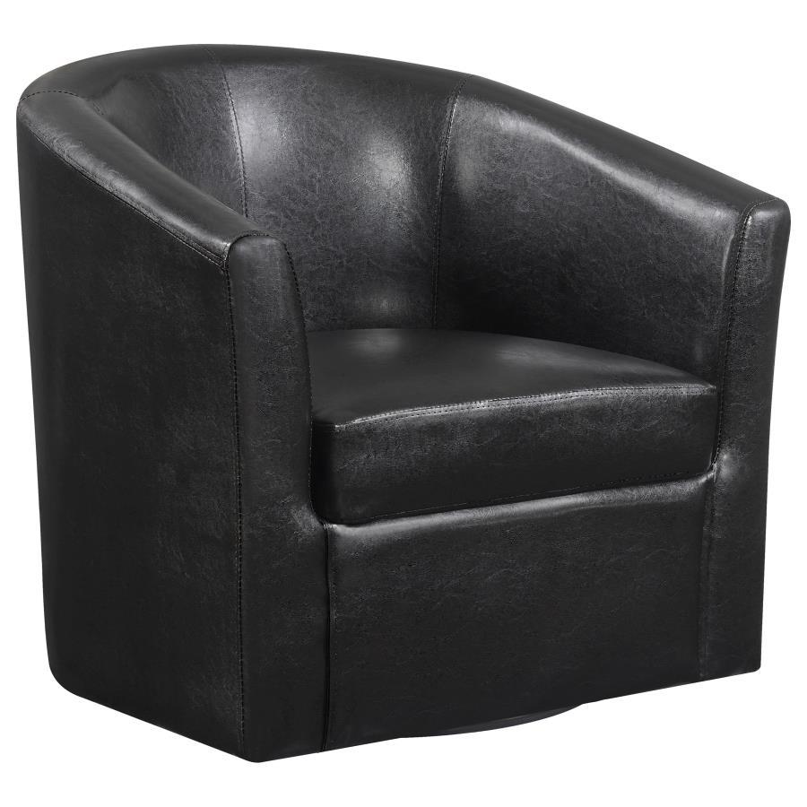 Coaster Fine Furniture Turner - Upholstered Barrel Back Swivel Chair | Meri Furniture