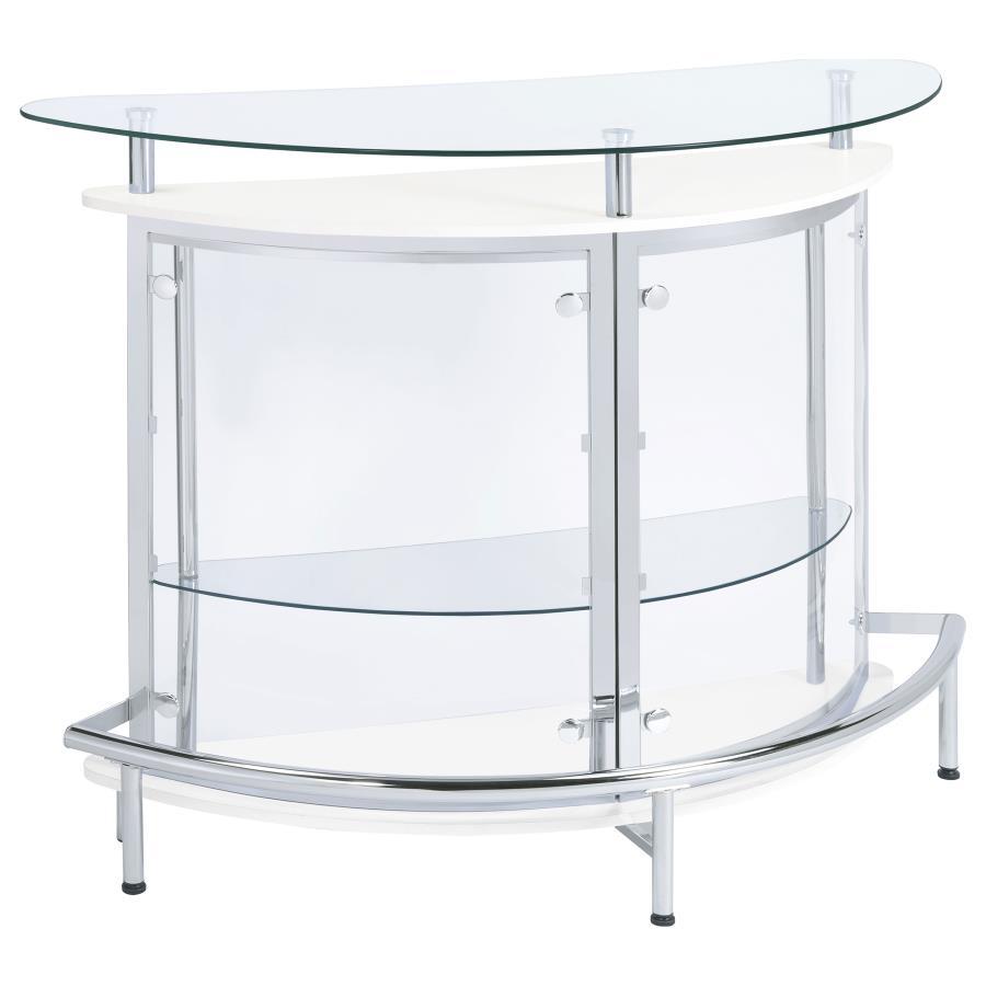 Coaster Fine Furniture Amarillo - Freestanding Glass Top Home Bar Wine Cabinet | Meri Furniture