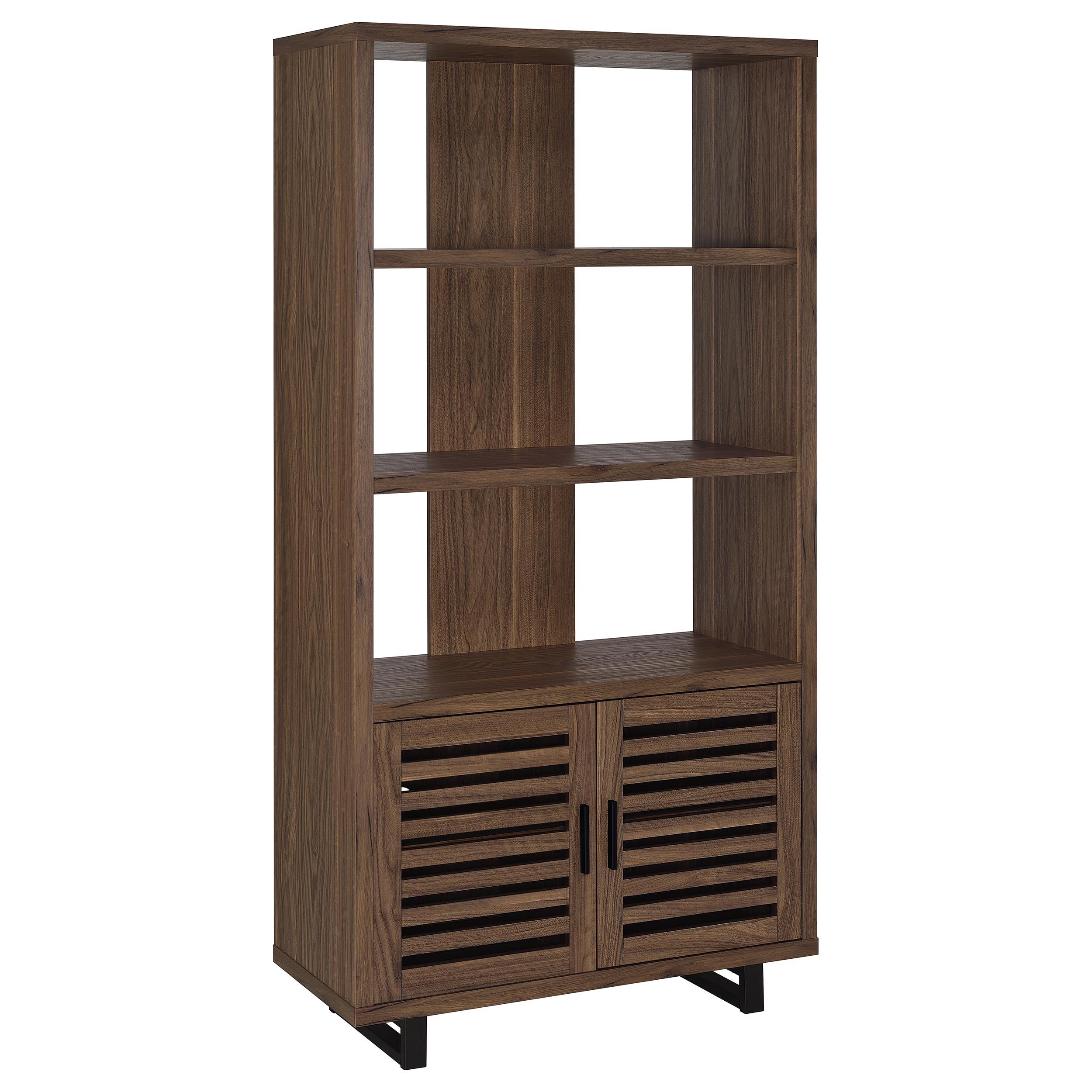 Coaster Fine Furniture Maddox - 3-Shelf Cabinet Bookcase - Walnut | Meri Furniture
