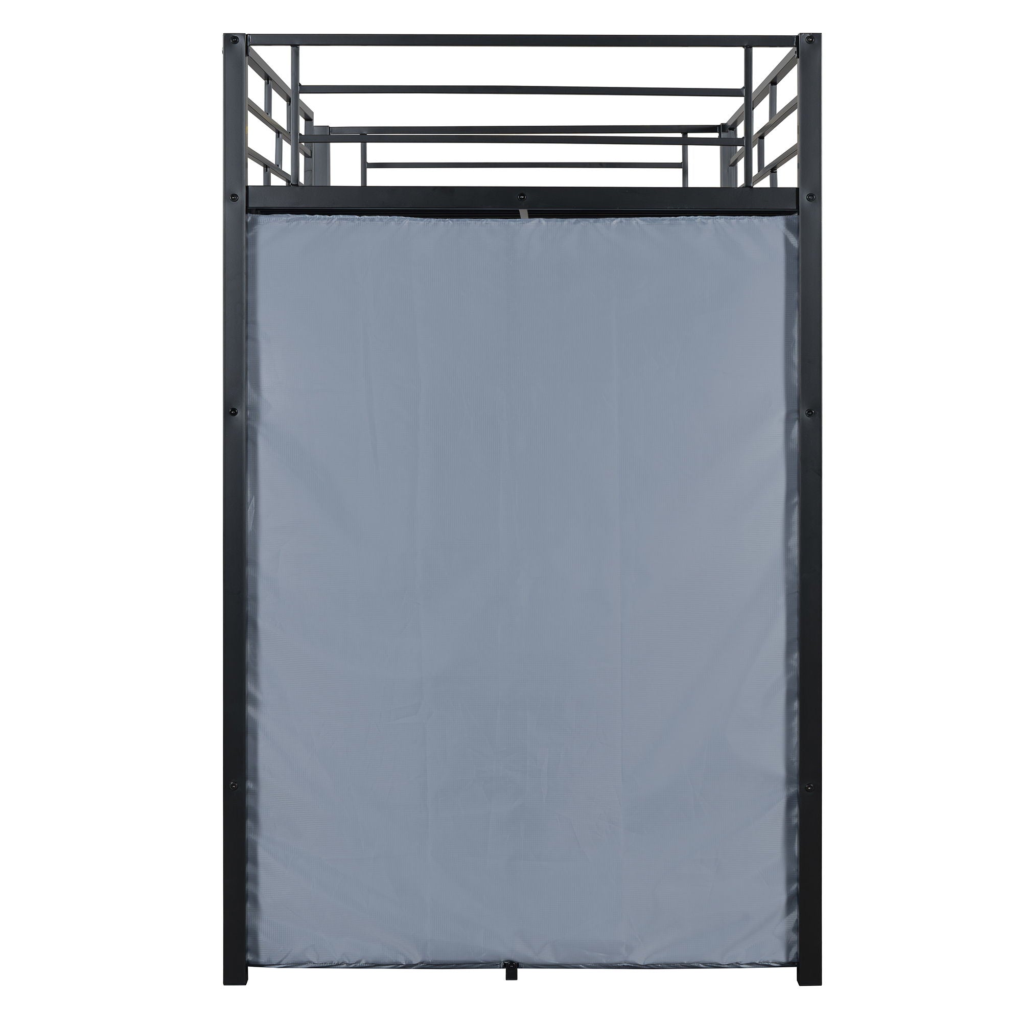 Loft Bed With Desk, Shelves, Power Outlet, LED Light And Wardrobe