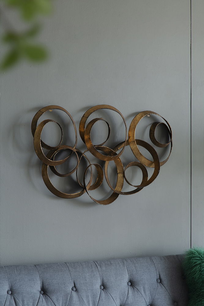 SerethaLeaf Wall Decor - Gold