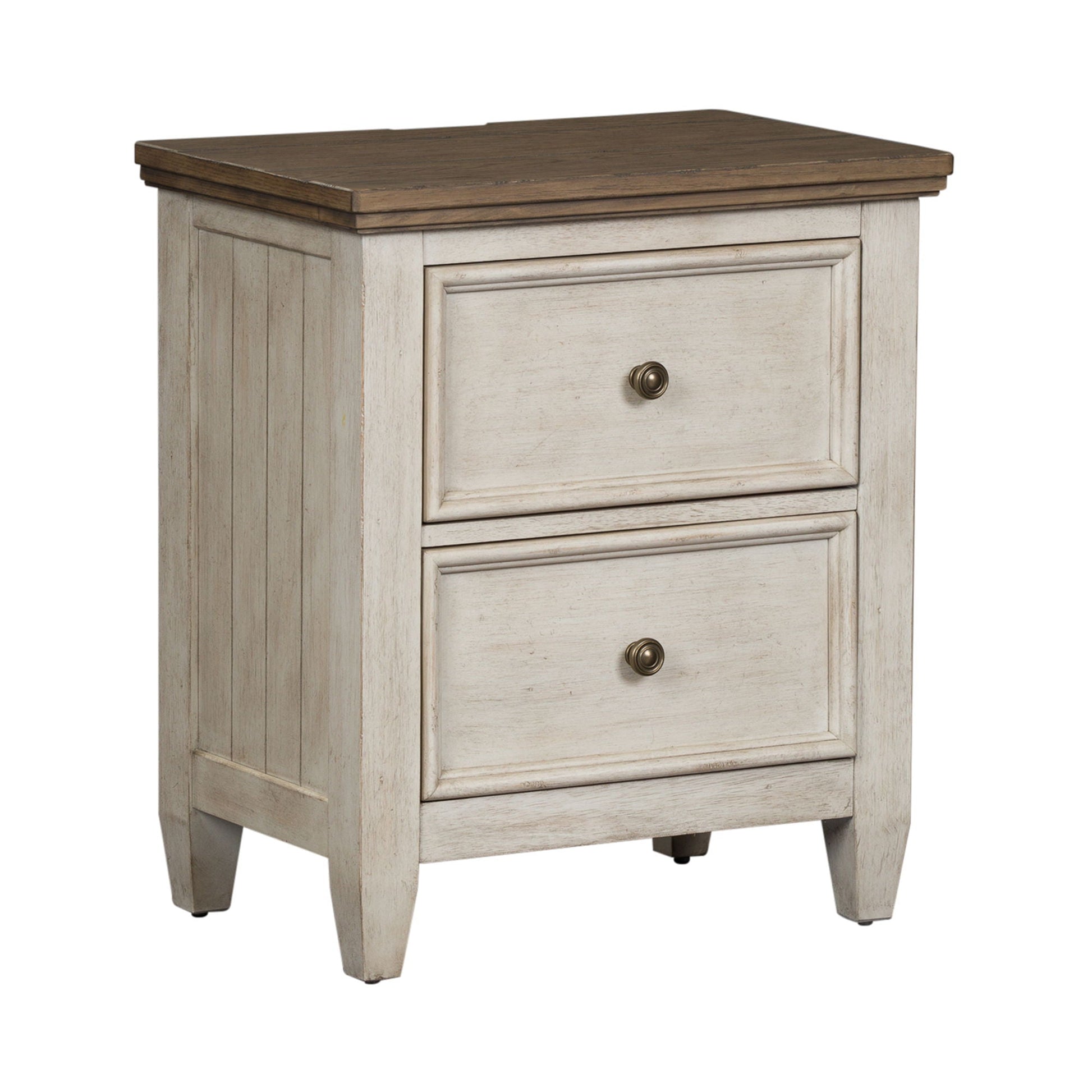Liberty Furniture Heartland - 2 Drawer Nightstand With Charging Station - White | Meri Furniture