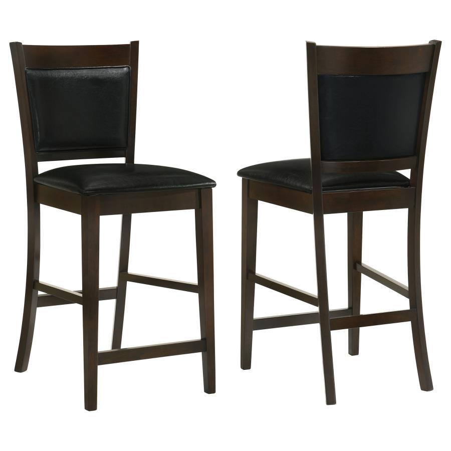 Coaster Fine Furniture Jaden - Upholstered Counter Chair (Set of 2) - Black And Espresso | Meri Furniture