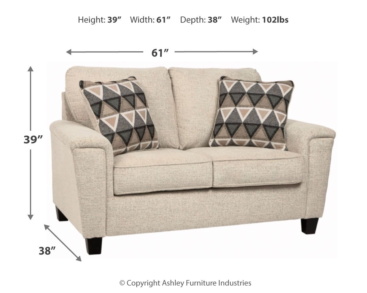Ashley Furniture Abinger - Loveseat | Meri Furniture