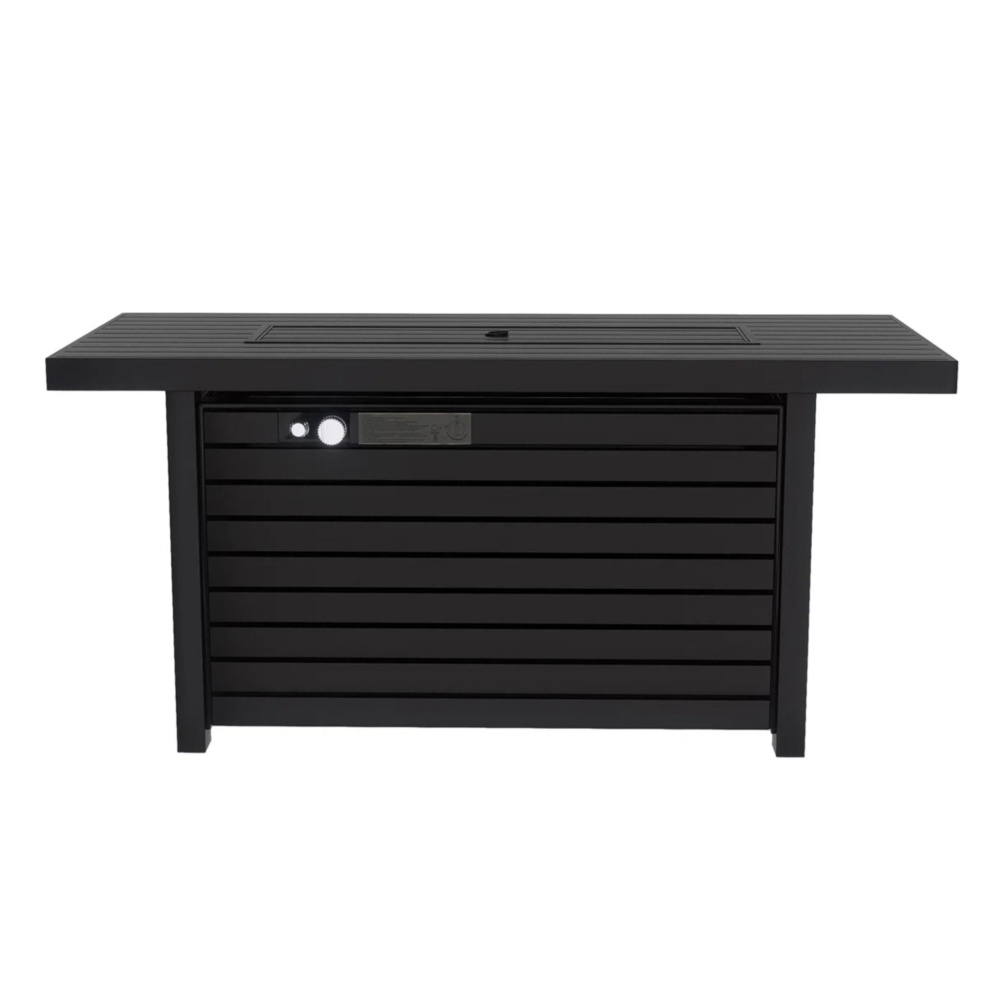 Outdoor Fire Pit Table & Lid - Black