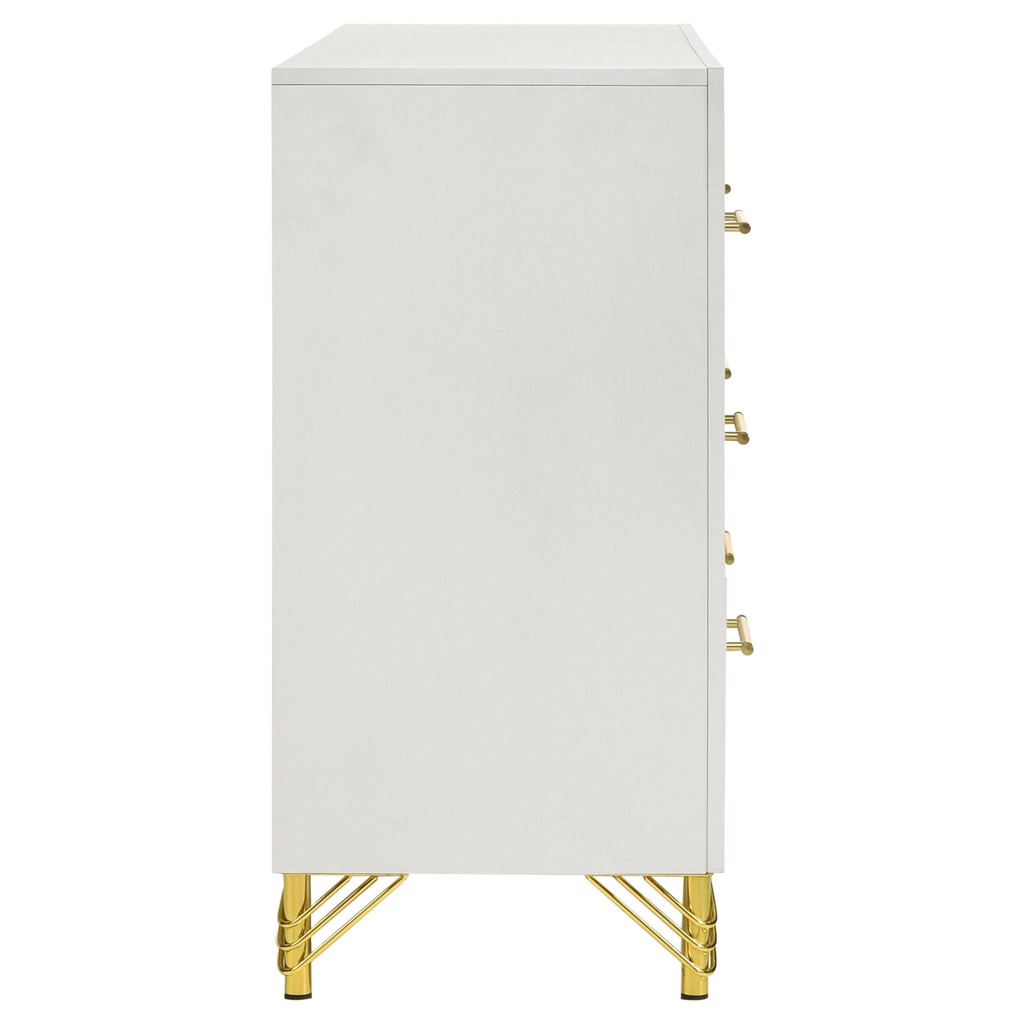 Lucia 6-drawer Dresser Cabinet White