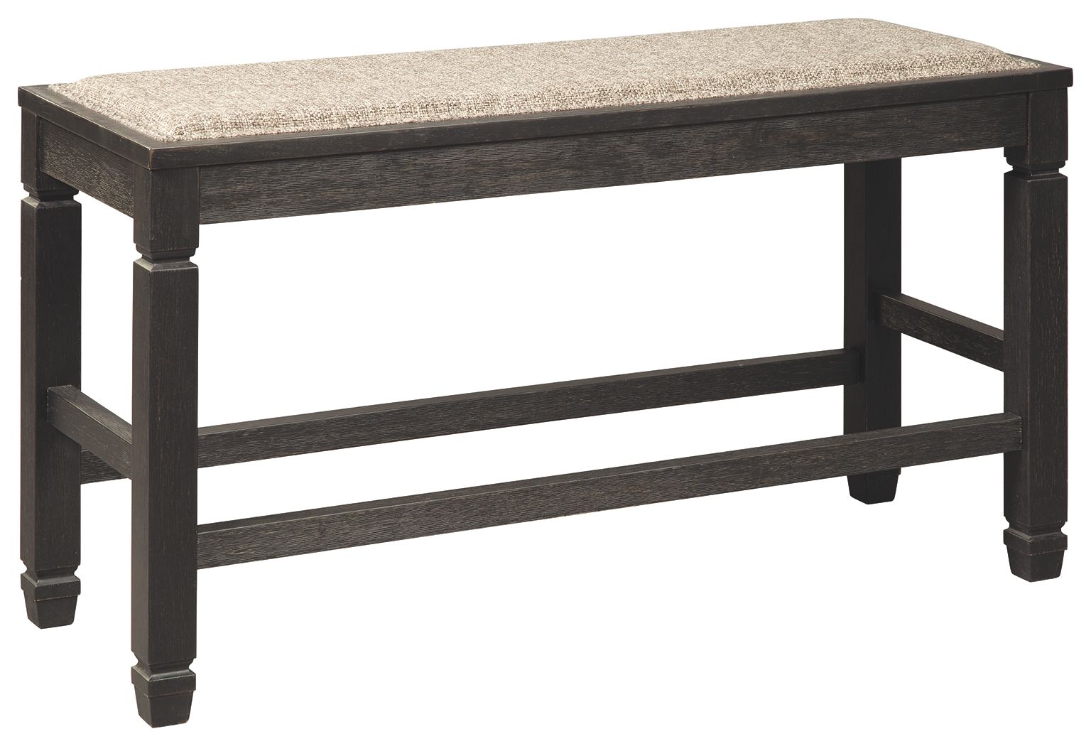 Ashley Furniture Tyler - Antique Black - Dbl Counter Uph Bench | Meri Furniture