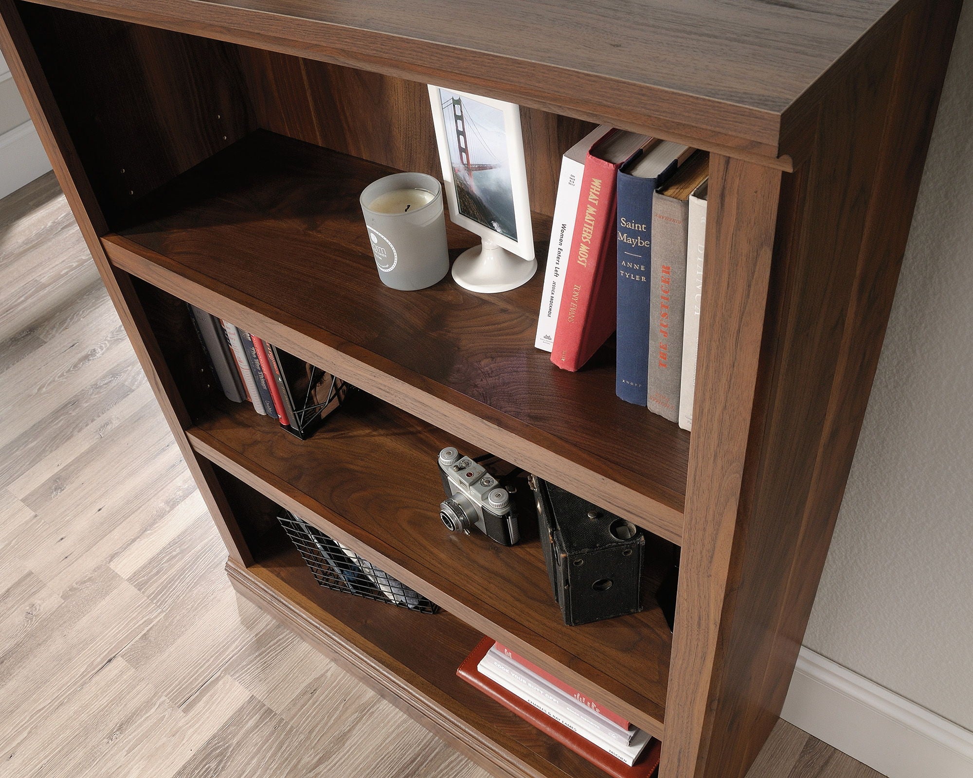 3-Shelf Bookcase Grand Walnut