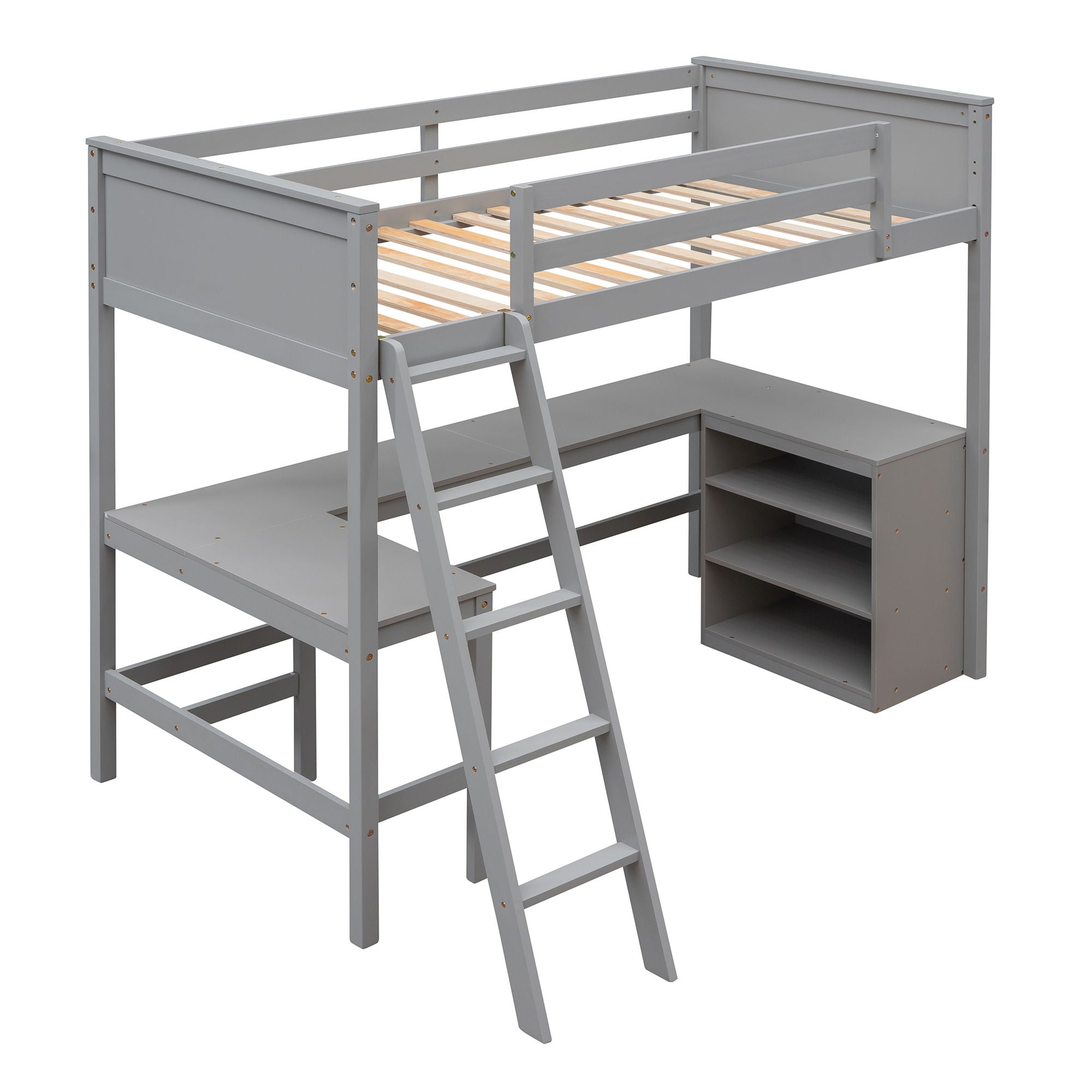 Loft Bed With Shelves With Desk