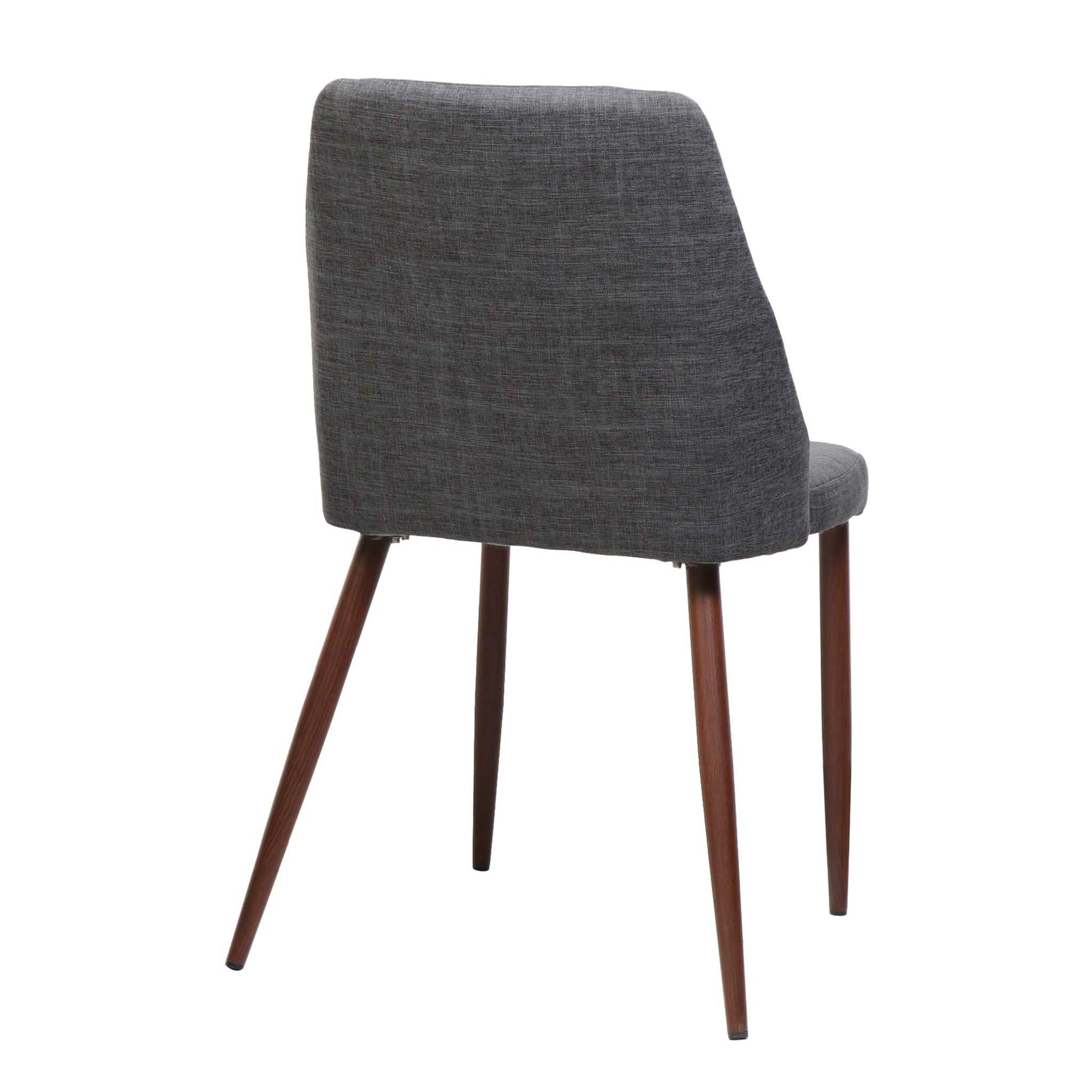 Modern Dining Chair With Iron Legs And Wood Finish