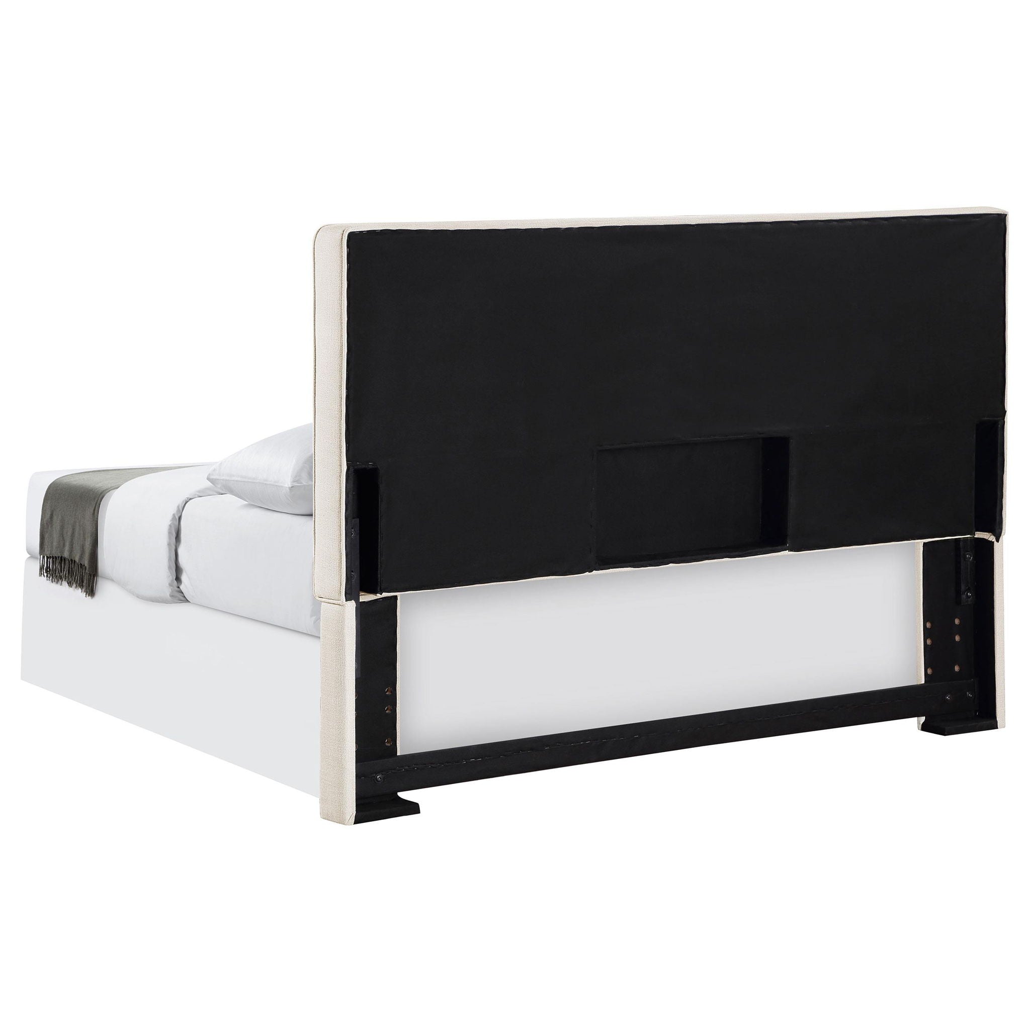 Kosmo Upholstered King Panel Headboard Sand