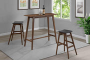 Coaster Fine Furniture Finnick - 3 Piece Rectangular Pub Height Bar Table Set - Walnut | Meri Furniture