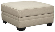 Ashley Furniture Luxora - Bisque - Ottoman With Storage | Meri Furniture