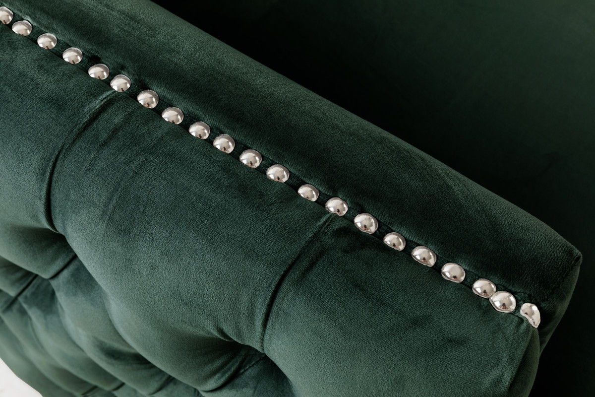 Bayberry Green Velvet Sofa Loveseat Living Room Set