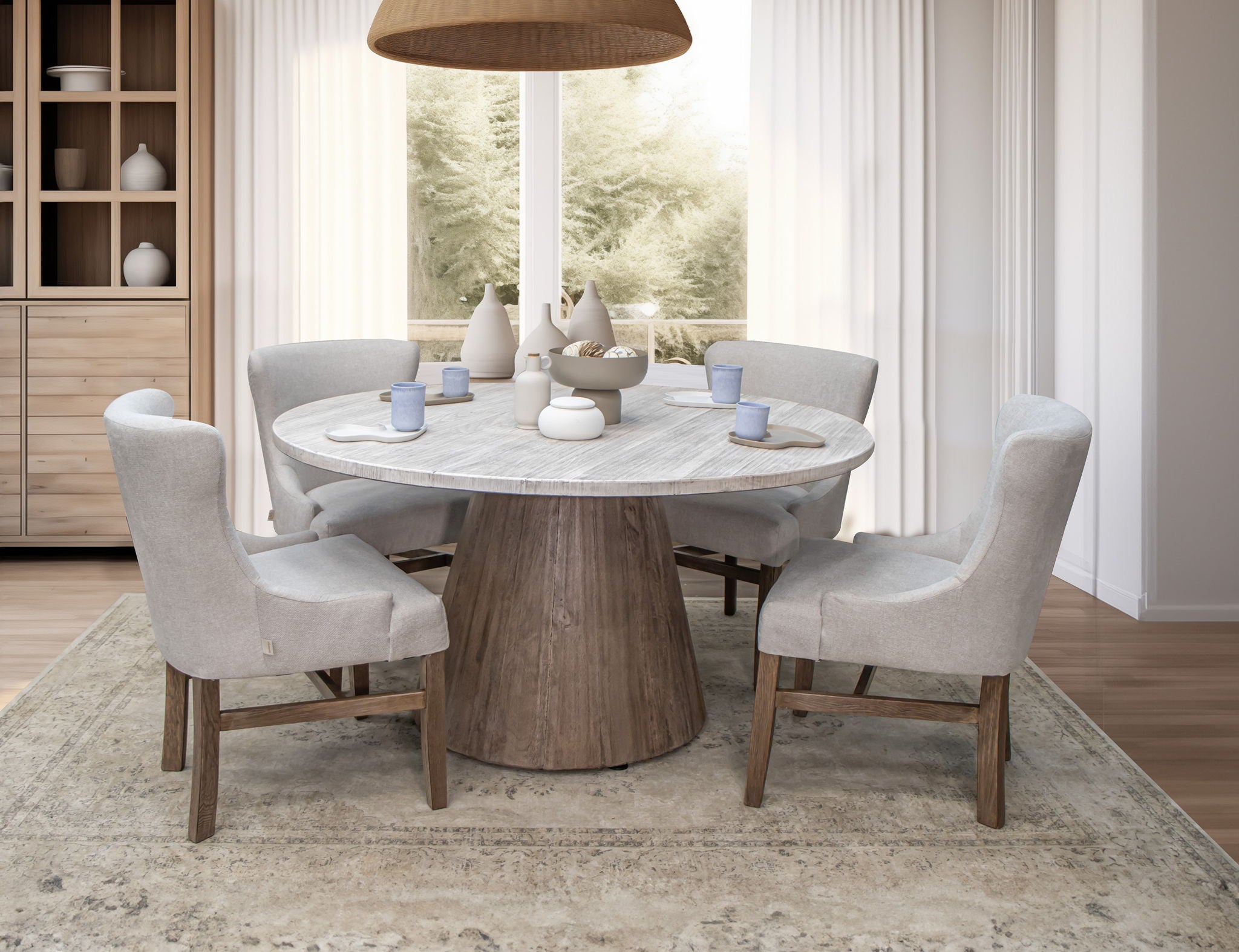 Sahara - Round Dining Table - White