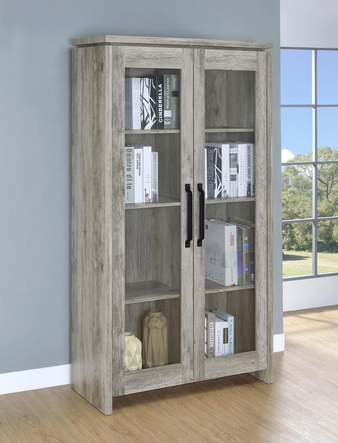 Coaster Fine Furniture Alejo - 2 Door Engineered Wood Tall Cabinet - Gray Driftwood | Meri Furniture