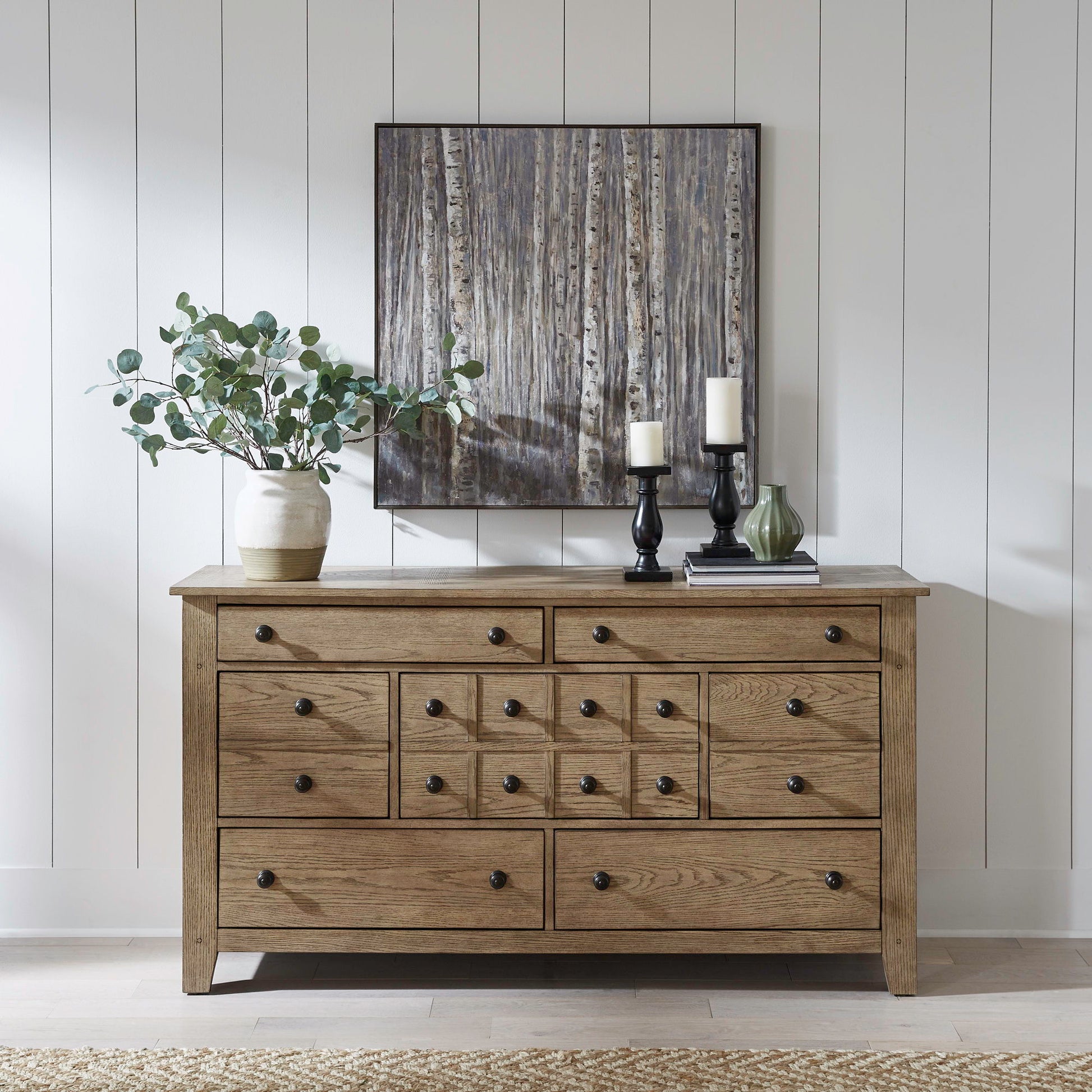 Liberty Furniture Grandpas Cabin - 7 Drawers Dresser - Light Brown | Meri Furniture