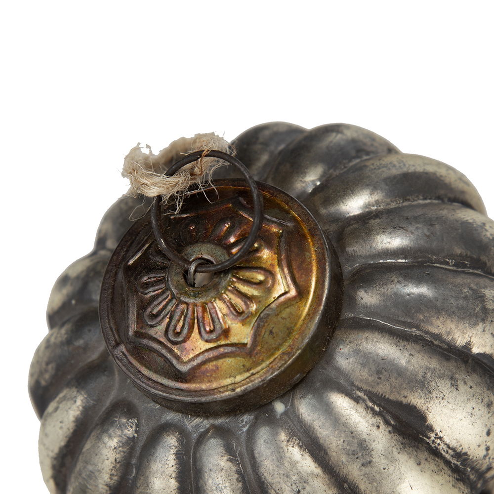 Tear Drop Ornament, Glass Decorative Hanging Christmas Tree Ornaments For Holiday Party Decorations (Set of 6) - Silver