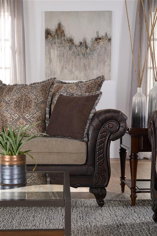 Coaster Fine Furniture Elmbrook - Upholstered Rolled Arm Sofa - Brown | Meri Furniture