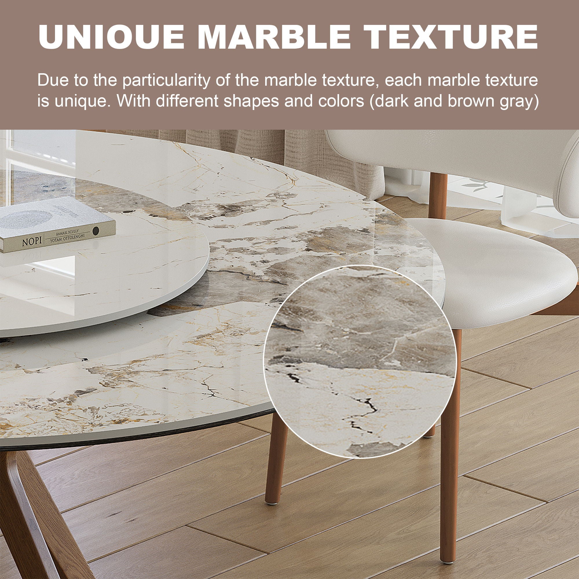 Modern Sintered Stone Dining Table Set With Chairs