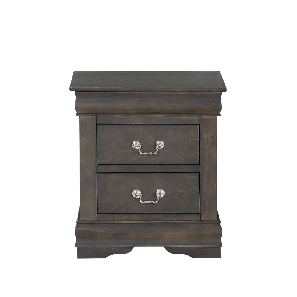 ACME Bring casual elegance into your home with the Louis Phillipe nightstand. This nightstand is a piece that offers any bedroom a sophisticated look. | Meri Furniture