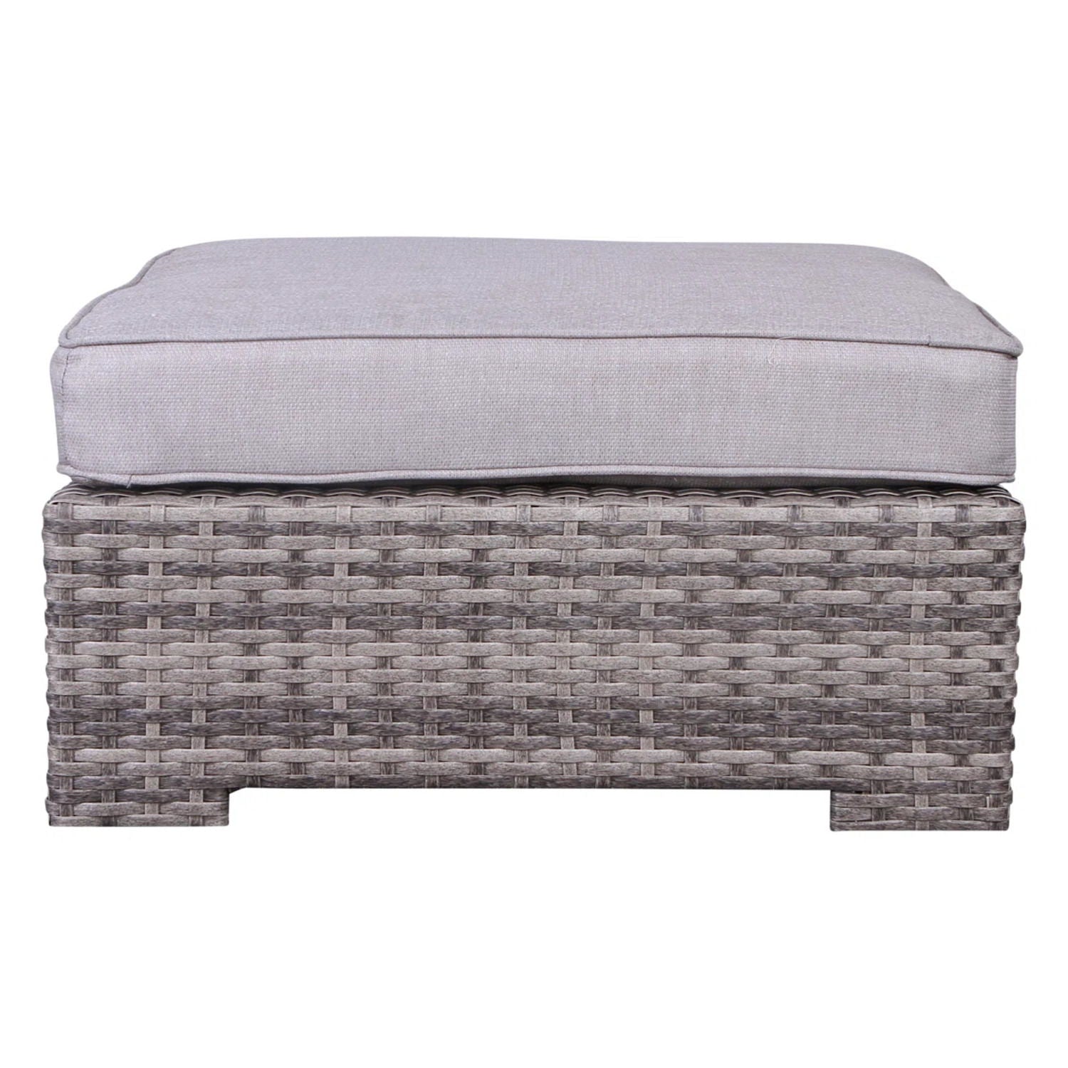 Outdoor 6 Person Wicker Seating Group With Cushions - Gray Mix