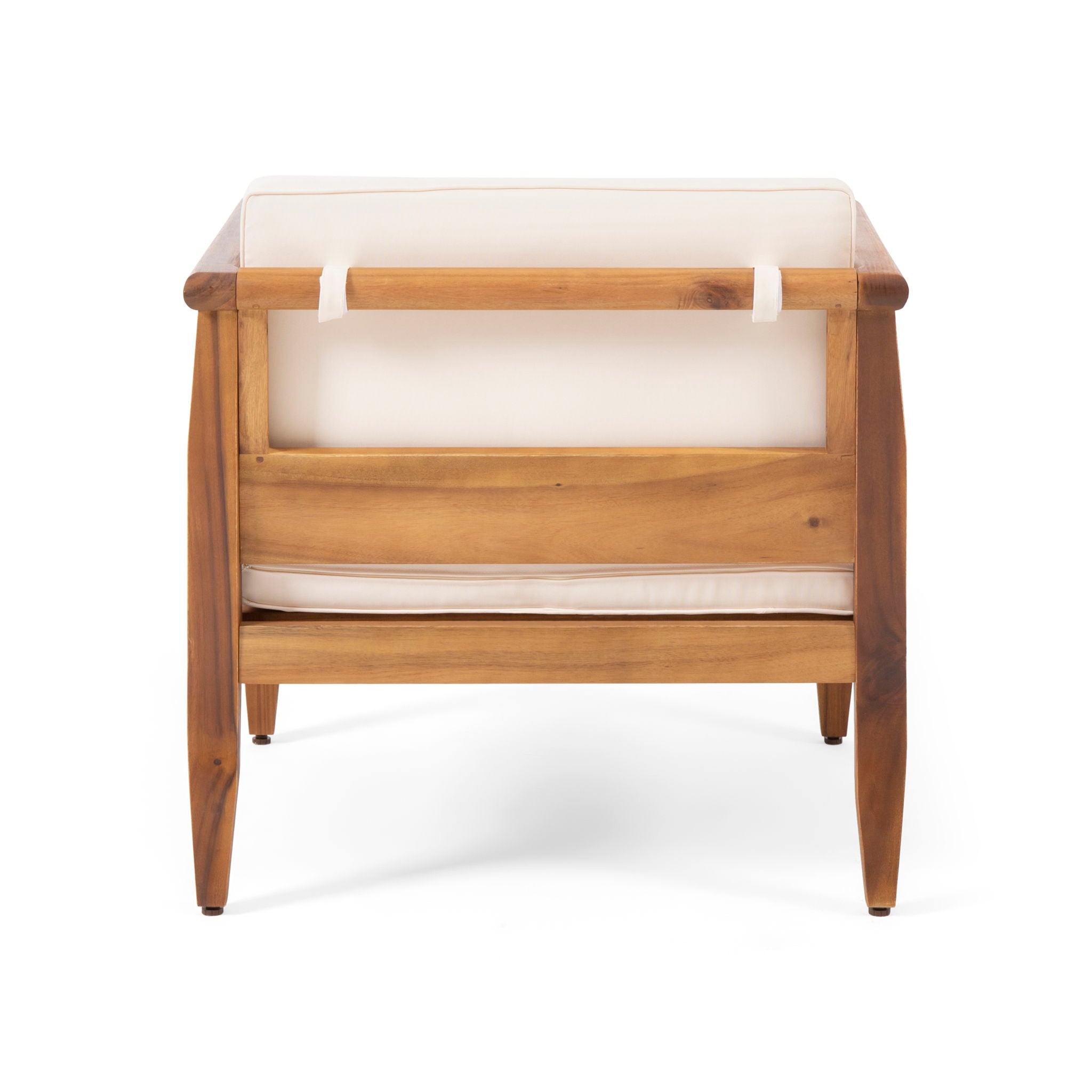 Outdoor Club Chair With Recessed Arms And Cushions