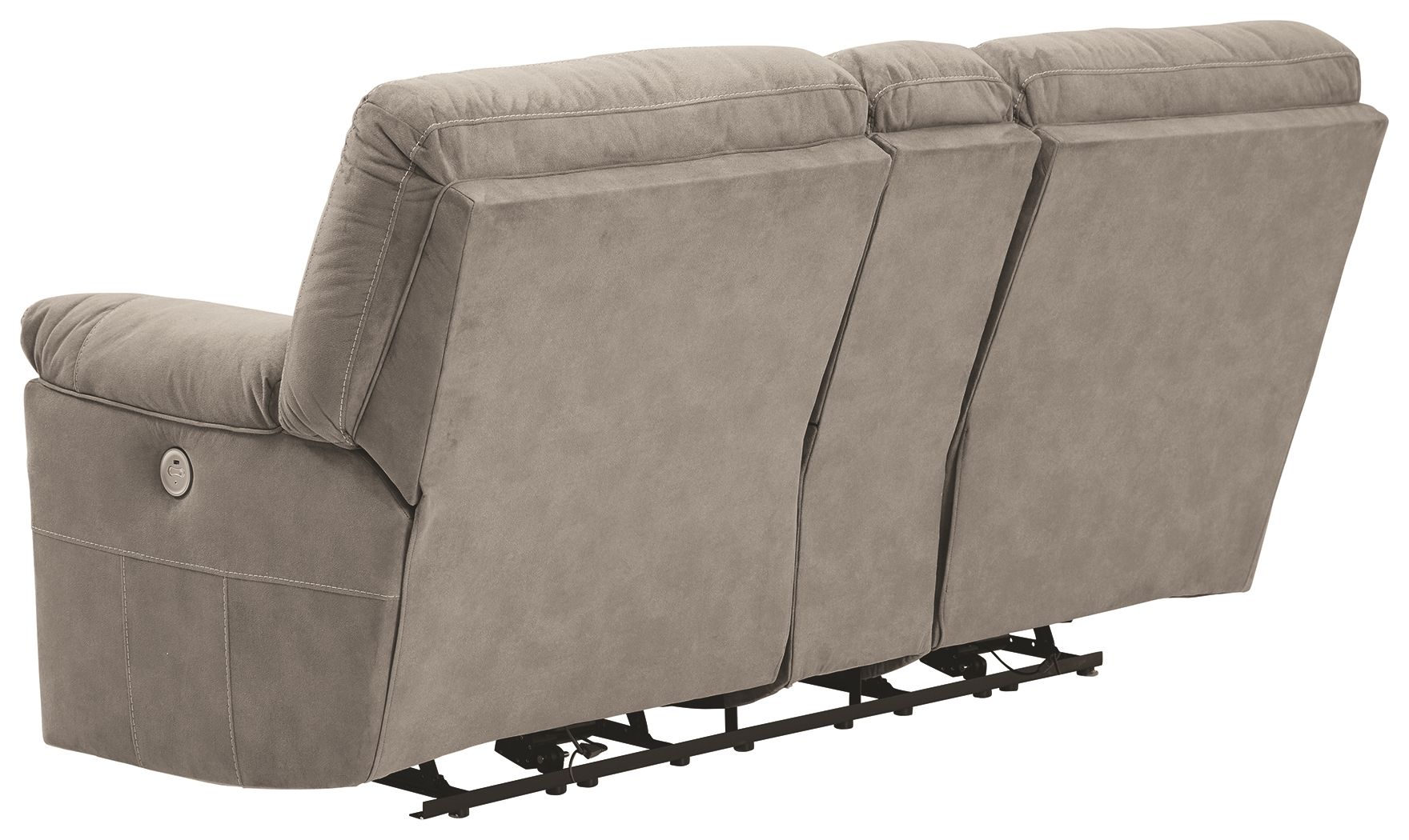 Ashley Furniture Cavalcade - Reclining Loveseat W/Console | Meri Furniture