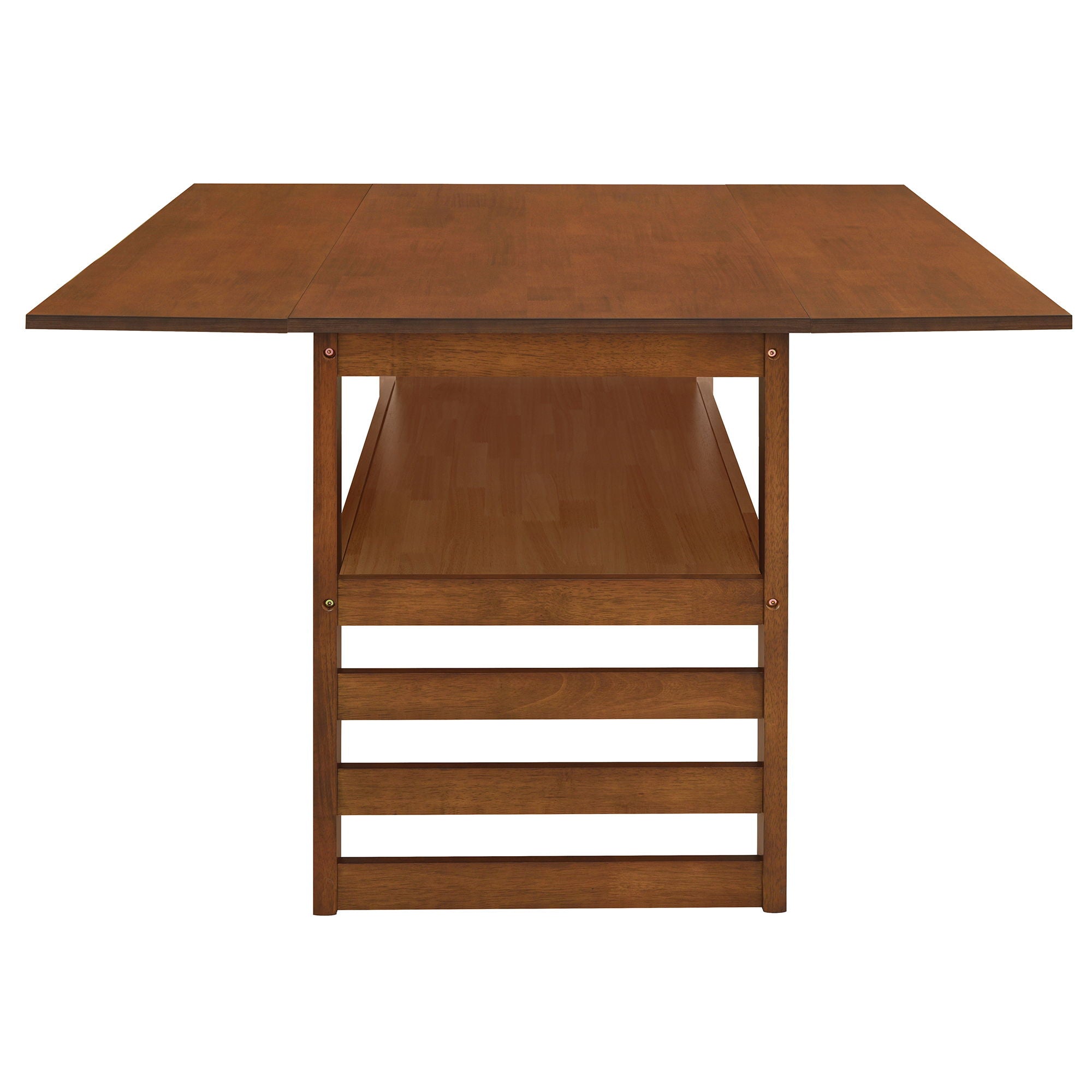 5 Piece Extendable Wood Square Dining Table Set With 2 Drop Leaves