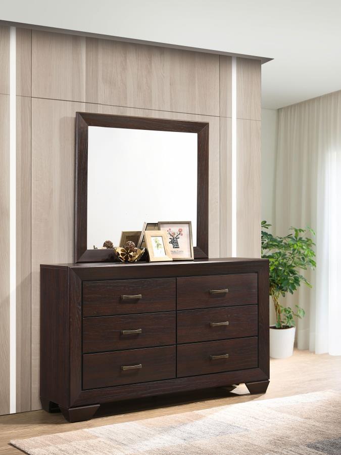 Coaster Fine Furniture Kauffman - 6-Drawer Dresser with Mirror | Meri Furniture