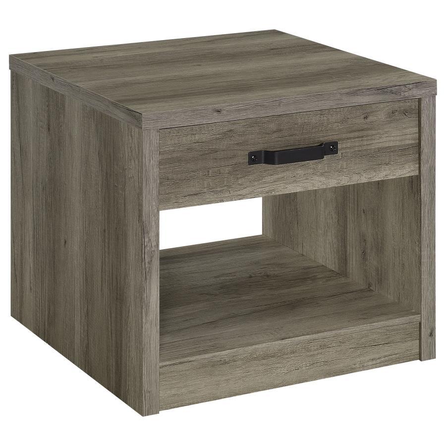 Coaster Fine Furniture Felix - 1-Drawer Engineered Wood Side End Table - Gray Driftwood | Meri Furniture