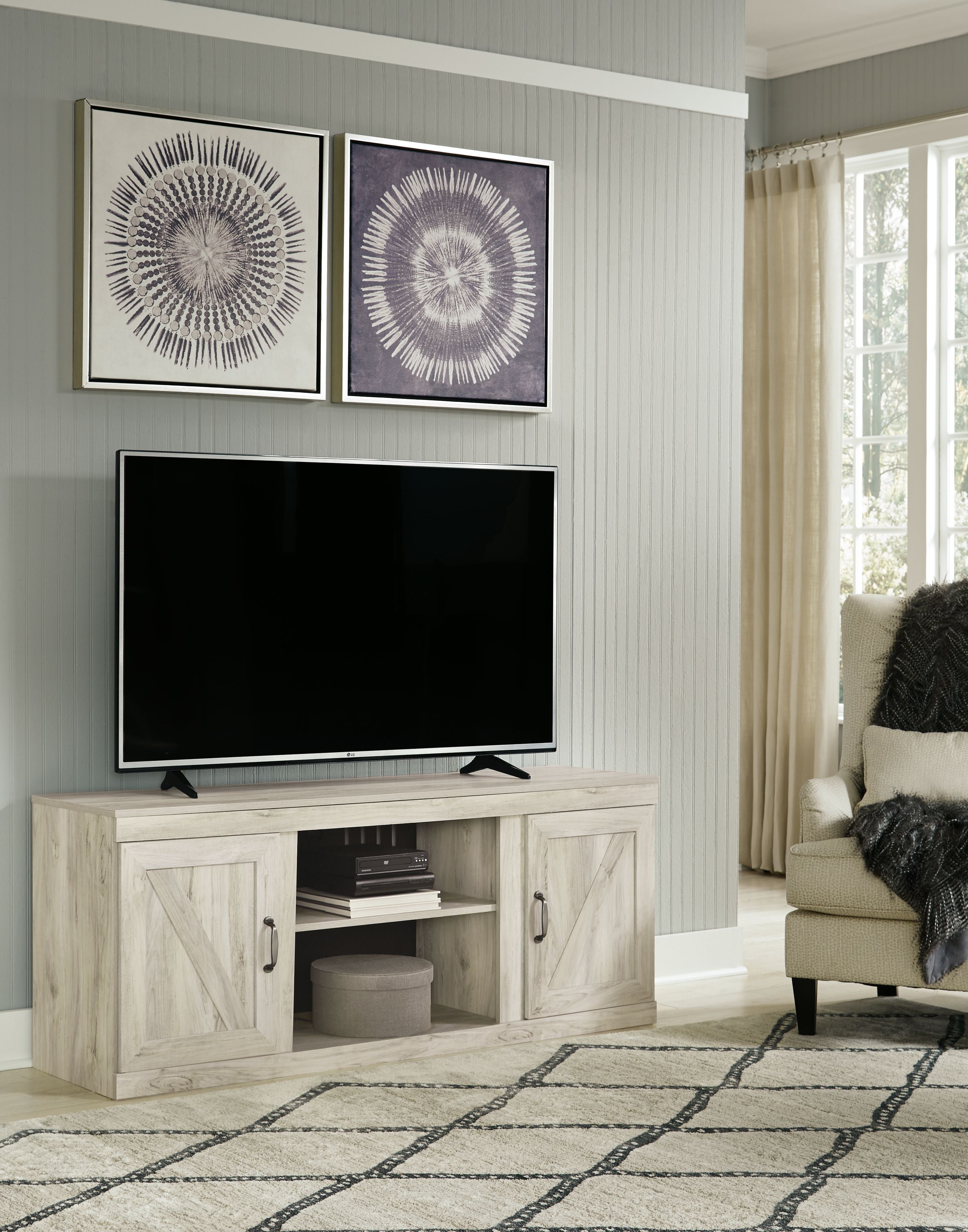 Signature Design by Ashley® Bellaby - TV Stand W/Fireplace Option | Meri Furniture