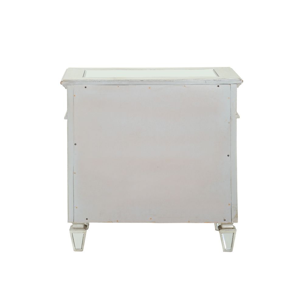 ACME Varian - Nightstand - Mirrored | Meri Furniture