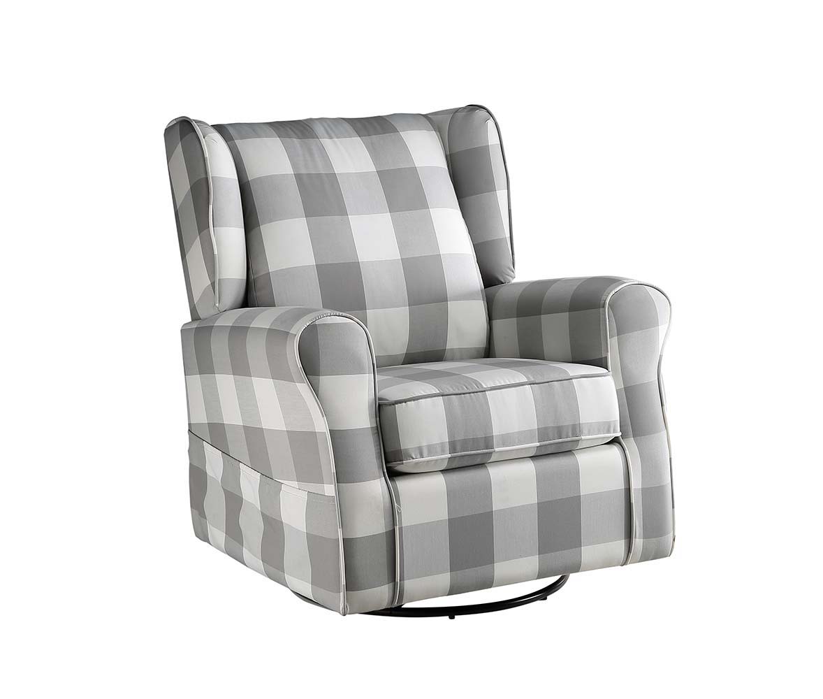 ACME Patli - Swivel Chair - Gray Fabric | Meri Furniture
