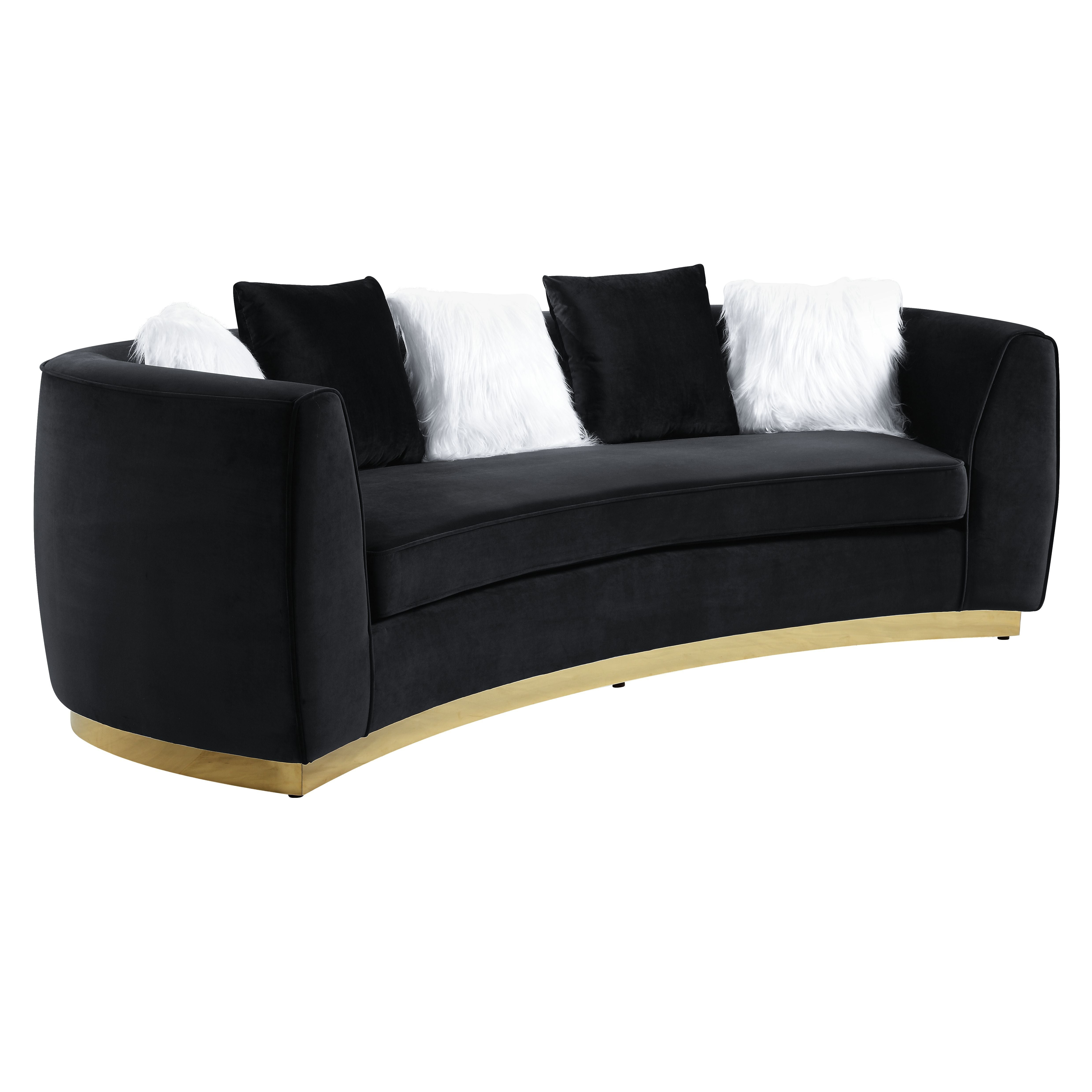 ACME Achelle - Sofa - Black Velvet | Meri Furniture