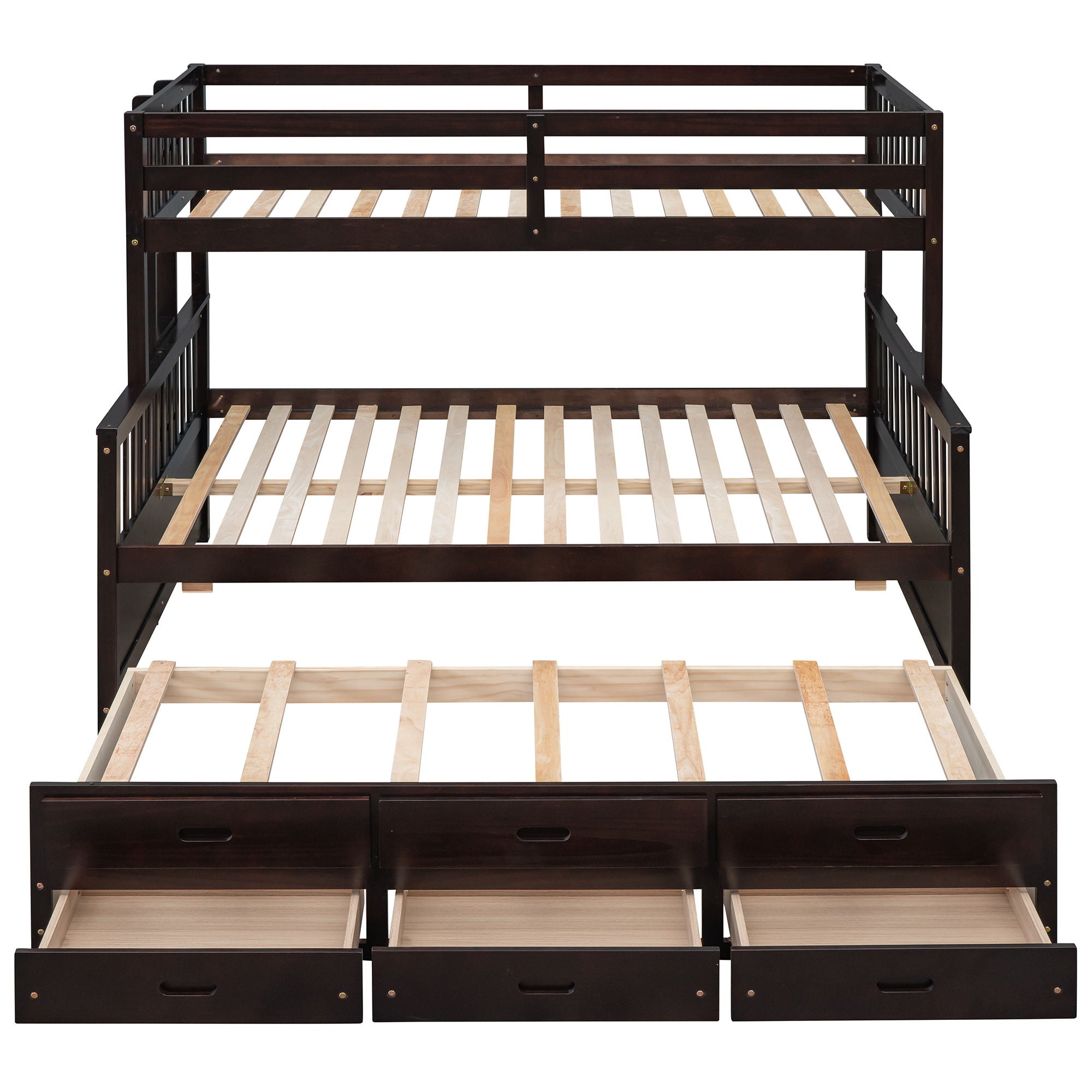 Bunk Bed With Twin Size Trundle And Drawers