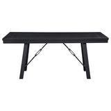 Coaster Fine Furniture Newport - Rectangular Wood Trestle Dining Table - Black | Meri Furniture
